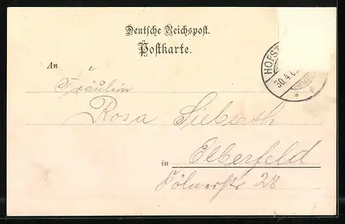 Lithographie Marmelshagen, Restaurant zum Kaisergarten