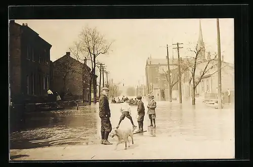 Foto-AK Newport, KY, Flood 1913, Central Ave.