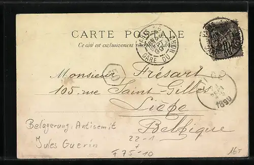 AK Paris, Fort Chabrol, Belagerung, Antisemit Jules Guerin