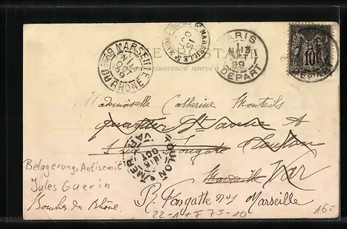 AK Paris, Fort Chabrol, Belagerung, Antisemit Jules Guerin montant sa garde
