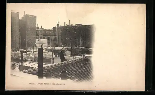 AK Paris, Fort Chabrol, Belagerung, Antisemit Jules Guerin sur son fort