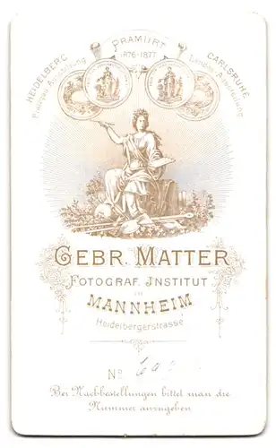 Fotografie Gebr. Matter, Mannheim, Heidelbergerstrasse, Bürgerlicher Herr mit grauem Vollbart