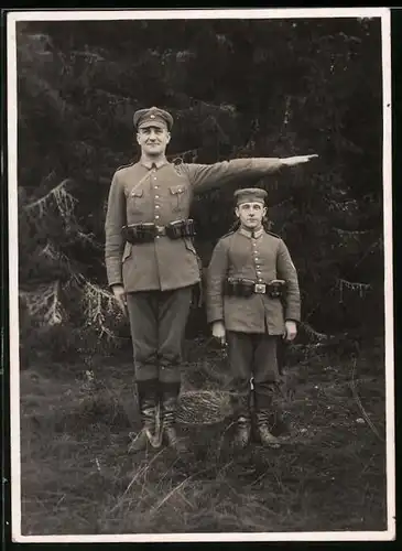 Fotografie 1.WK, Grösster & kleinster Soldat des Heeres