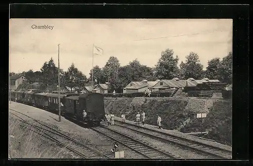AK Chambley, Eisenbahn hält am Bahnhof