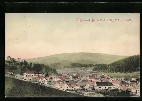 AK Neumarkt i. St., Ortsansicht bei Tag