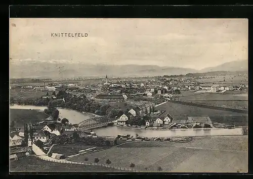 AK Knittelfeld /Steiermark, Ortsansicht mit Brücke