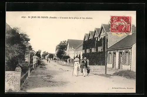 AK St-Jean-de-Monts, L`avenue de la plage et les chalets