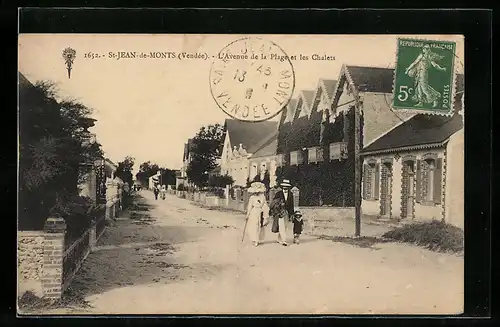 AK St-Jean-de-Monts, L`Avenue de la Plage et les Chalets