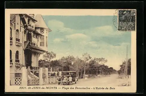 AK St-Jean-de-Monts, Plage des Demoiselles, L`Entrée du Bois
