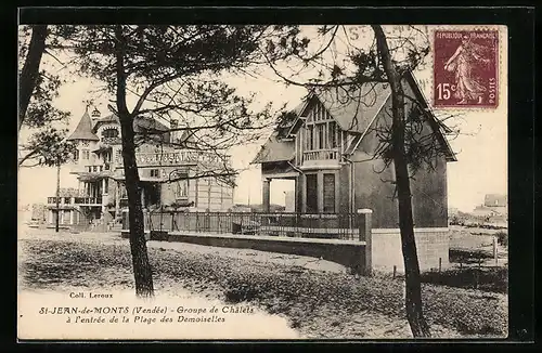 AK St-Jean-de-Monts, Groupe de Chalets a l`entree de la Plage des Demoiselles