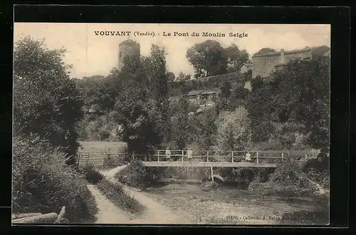 AK Vouvant, Le Pont du Moulin Seigle