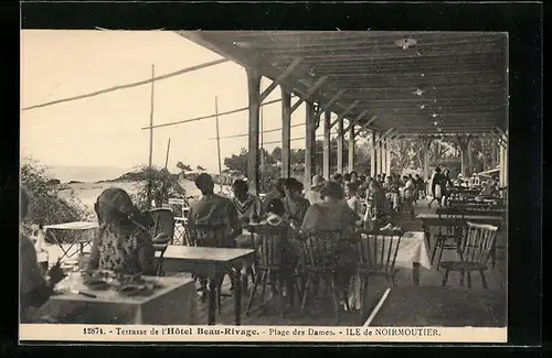 AK Ile de Noirmoutier, Terrasse de l`Hotel Beau-Rivage