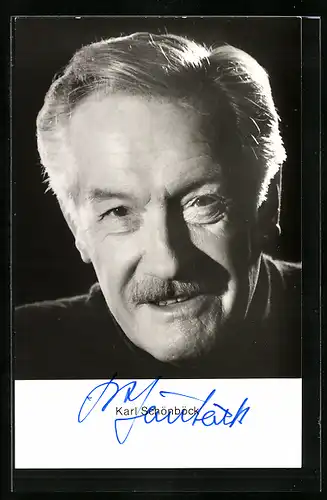 AK Schauspieler Karl Schönböck mit Autograph