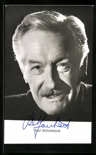 AK Schauspieler Karl Schönböck mit Autograph