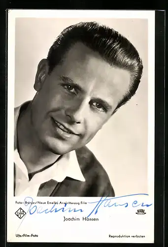 AK Schauspieler Joachim Hansen mit Autograph