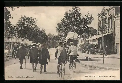 AK Marmande, Le Boulevard de Maré