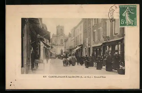 AK Casteljaloux-les-Bains, Grand`Rue