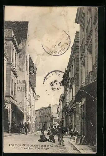 AK Port-Sainte-Marie, Grand`Rue, Coté d`Agen