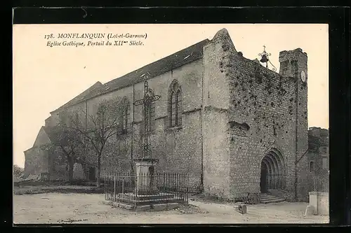 AK Monflanquin, Eglise Gothique