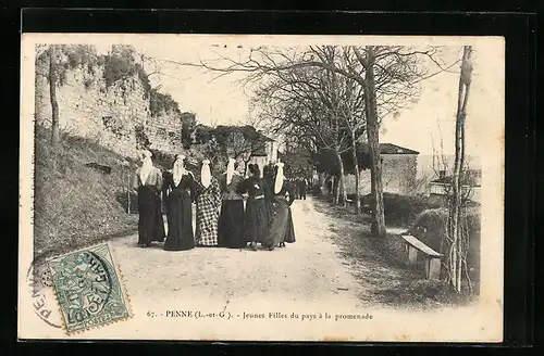 AK Penne, Jeunes Filles du pays à la promenade