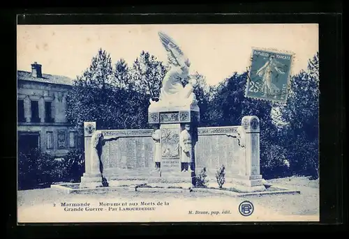 AK Marmande, Monument aux Morts de la Grande Guerre