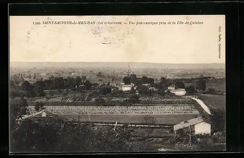 AK Saint-Sauveur-de-Meilhan, Vue panoramique prise de la Côte de Quintan