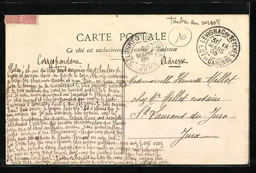 AK Duras, Vue générale prise de la grande Tour du Château