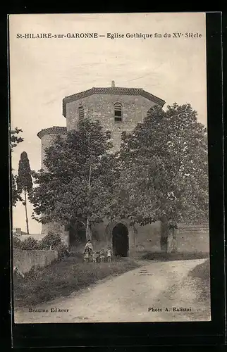 AK St-Hilaire-sur-Garonne, Eglise Gothique fin du XV Siècle