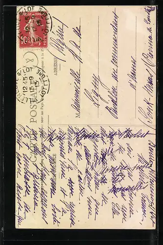 AK Villeneuve-sur-Lot, L`Allée des Platanes à Eysses