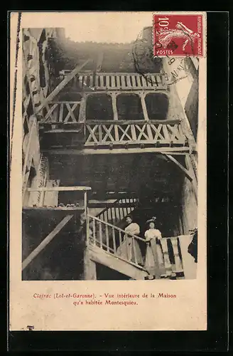 AK Clairac, Vue intérieure de la Maison qu`a habitée Montesquieu