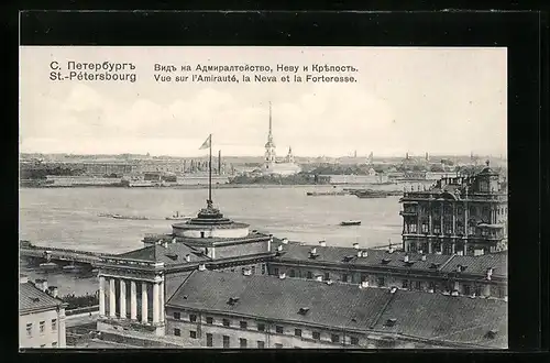 AK St. Petersburg, Blick zur Admiralität, Newa und Festung