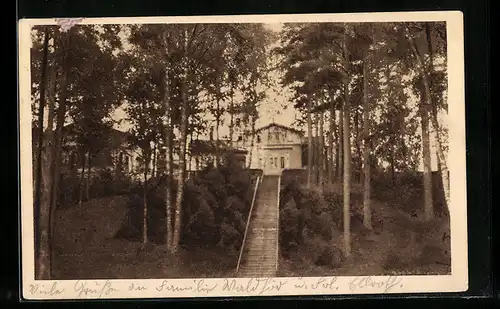 AK Punkaharju, Ortspartie mit Treppe