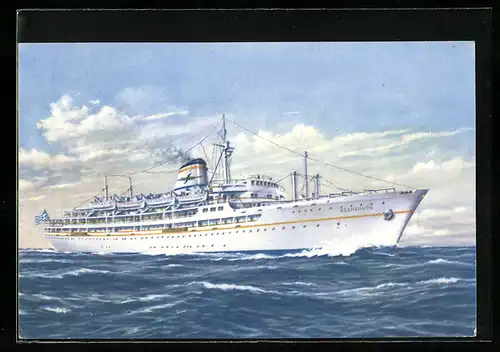 AK Passagierschiff S. S. Agamemnon auf hoher See