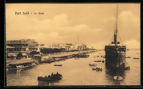 AK Port Said, Le Quai, Hafen