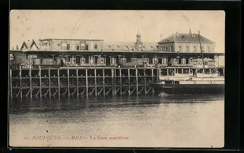 AK Boulogne-sur-Mer, la gare maritime