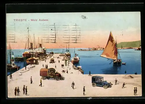 AK Trieste, Molo Audace, Hafen