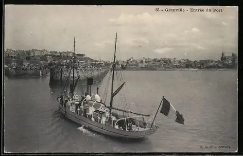 AK Granville, Entrée du Port, Hafen
