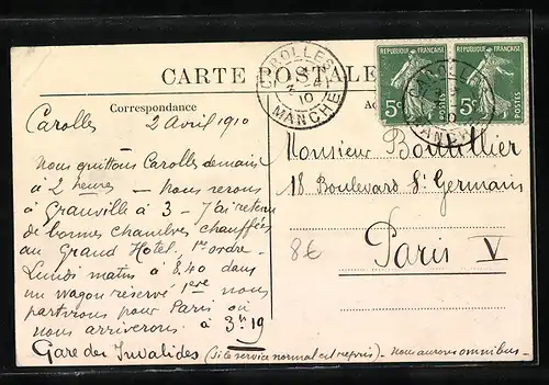 AK Granville, Entrée du Port, Hafen