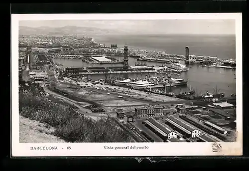 AK Barcelona, Vista general del puerto, Hafen
