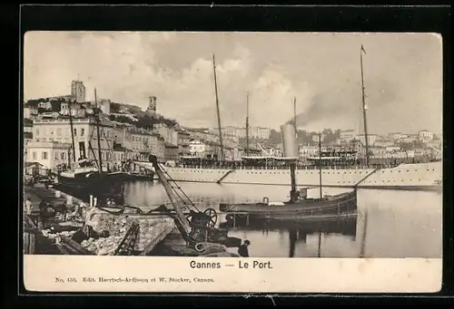 AK Cannes, Le Port, Hafen