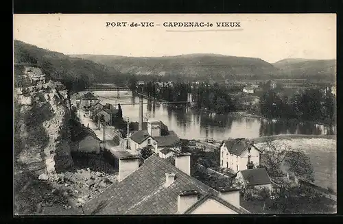 AK Capdenac-le-Vieux, Port-de-Vic, Panorama