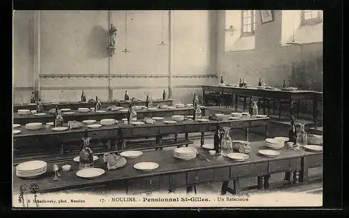 AK Moulins, Pensionnat St-Gilles, Un Réfectoire