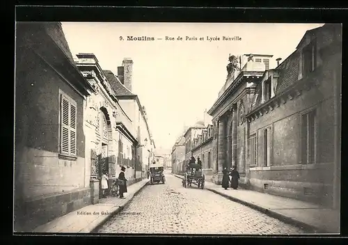 AK Moulins, Rue de Paris et Lycée Banville