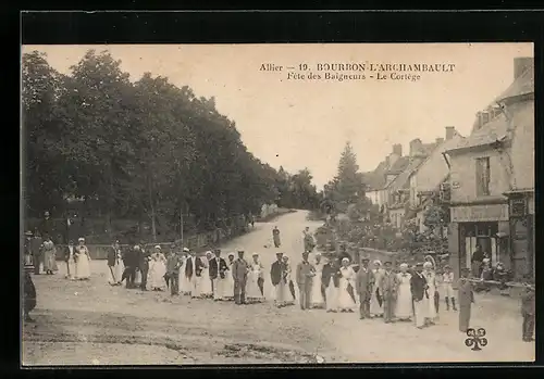 AK Bourbon-L'Archambault, Fete des Baigneurs, Le Cortége