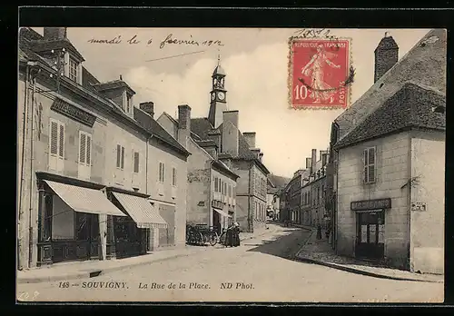 AK Souvigny, La Rue de la Place