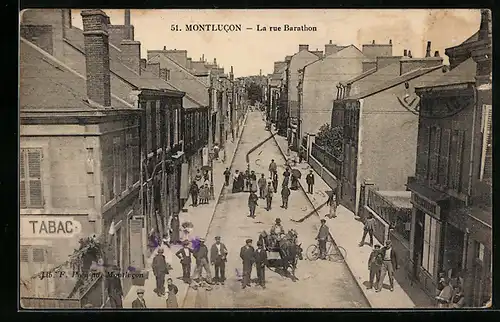 AK Montlucon, La rue Barathon