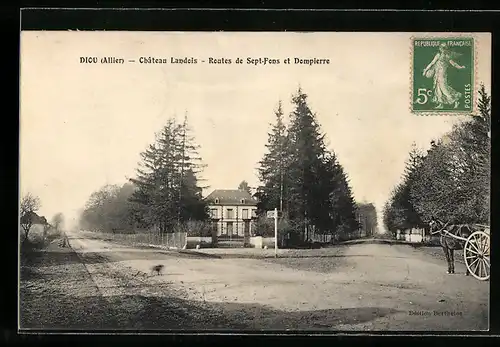 AK Diou, Château Landois, Routes de Sept-Fons et Dompierre