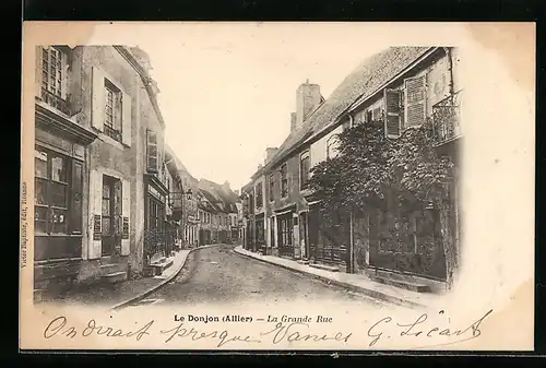 AK Le Donjon, La Grande Rue, Strassenpartie