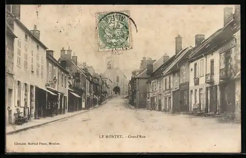AK Le Montet, Grand`Rue, Strassenpartie