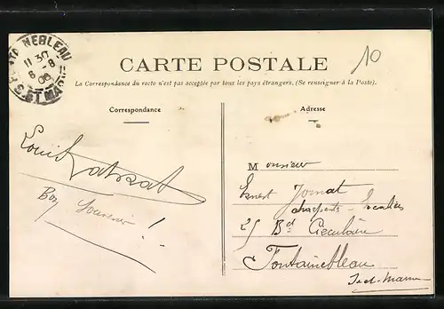 AK Le Montet, Grand`Rue, Strassenpartie